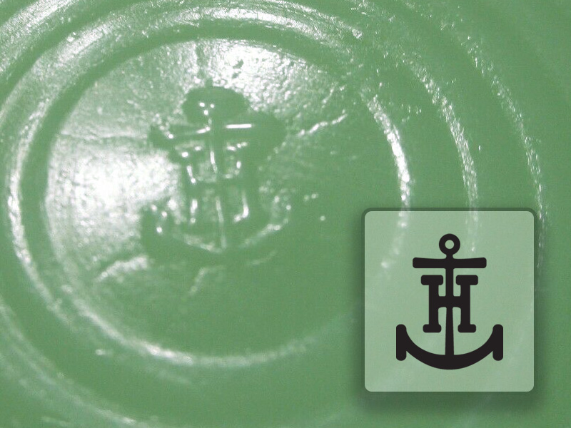How to Identify Jadeite Dish Markings - Early 1940s Anchor Hocking Logo