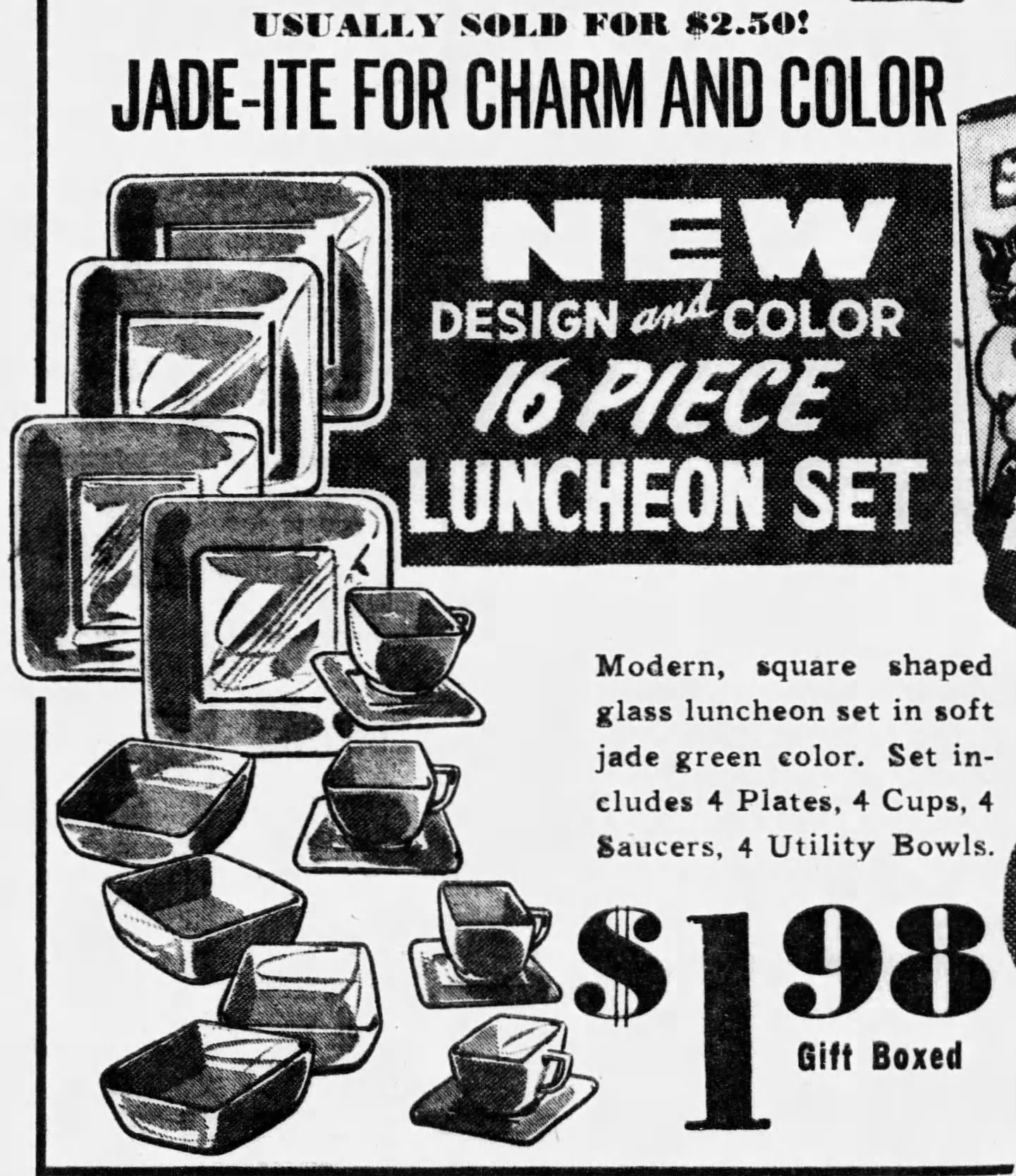 Charm Jadeite Dishes 16-piece Luncheon Set Advertisement