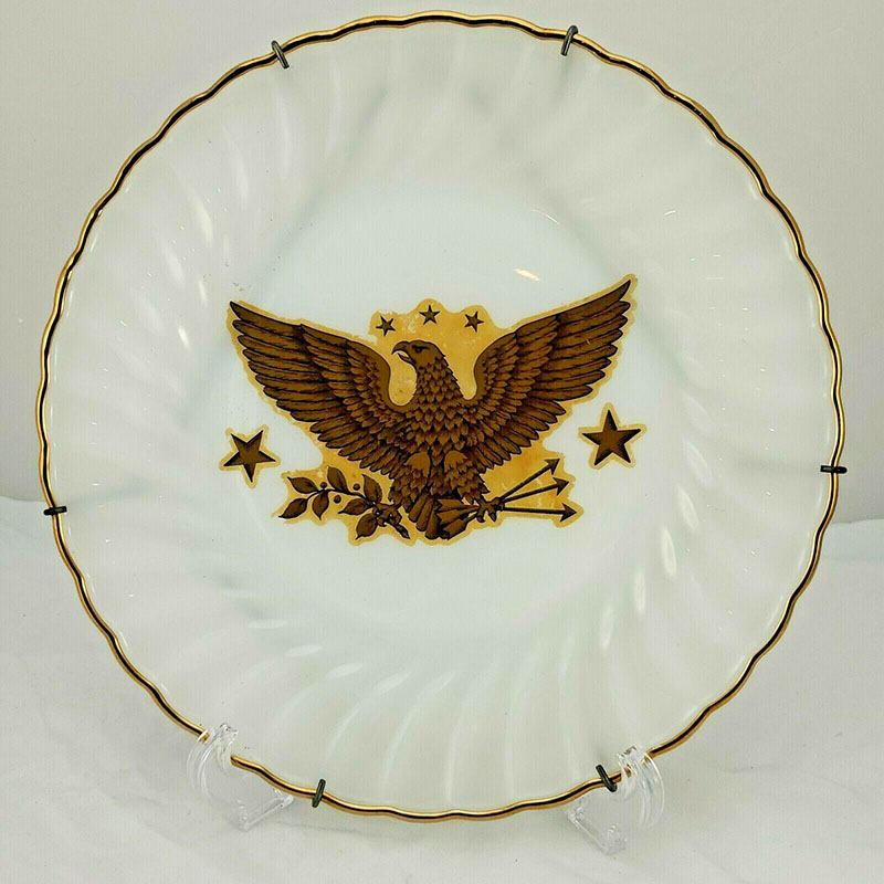 Fire-King Shell Decorated Eagle Plate