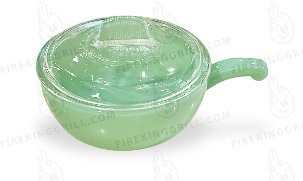 French casserole dish with handle and crystal lid