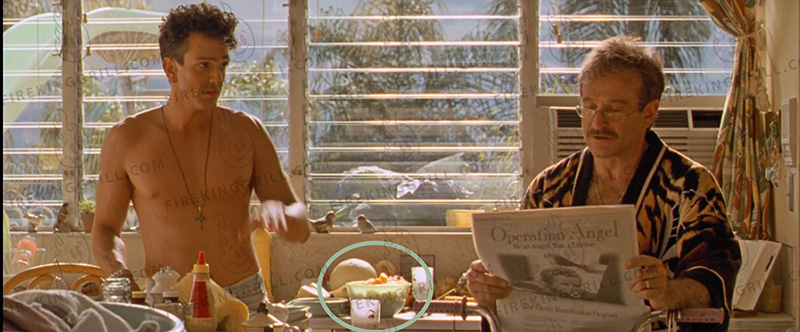 Jadeite dish with Robin Williams and Hank Azaria in The Birdcage movie.